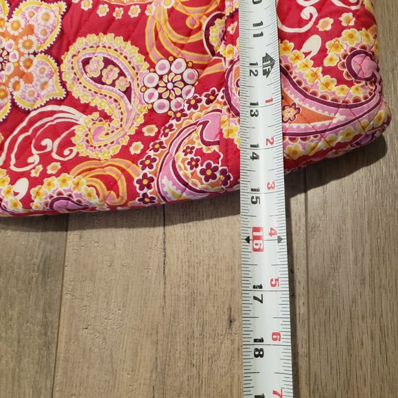 Authentic Vera Bradley Purse Orange Retired Pattern Raspberry Fizz - Picture 3 of 6